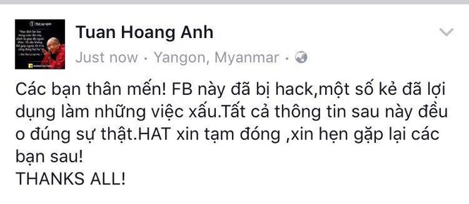 Facebook của HLV Hoàng Anh Tuấn bị 'hack' khi nói về Công Phượng? - ảnh 2