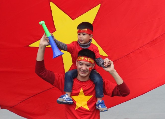Không khí cổ động viên đón đội tuyển Việt Nam sau Asian Cup 2019 - ảnh 15