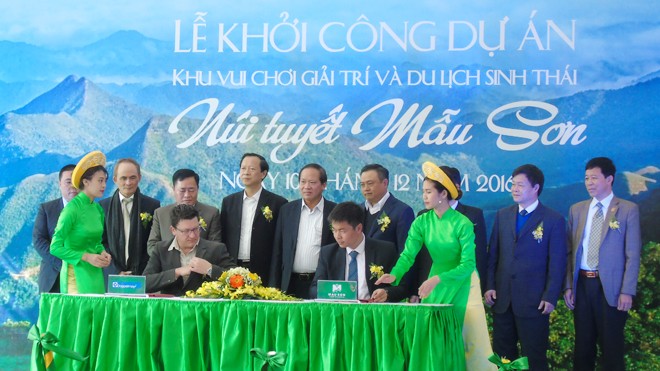 Khởi công xây dựng khu sinh thái Núi Tuyết Mẫu Sơn - ảnh 1