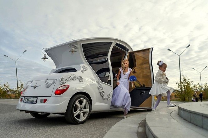 Chiếc limo khác lạ và độc đáo phong cách xe cưới - ảnh 4