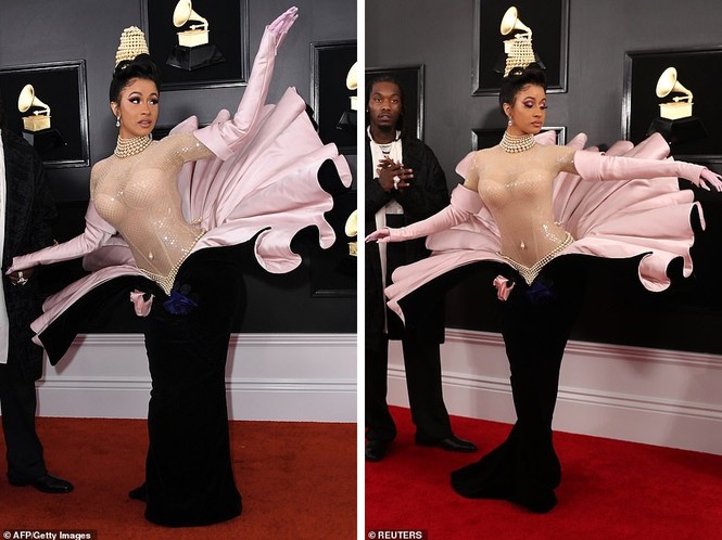 Thảm đỏ Grammy 2019: Miley Cyrus không nội y, Cardi B ‘độc - lạ' - ảnh 1