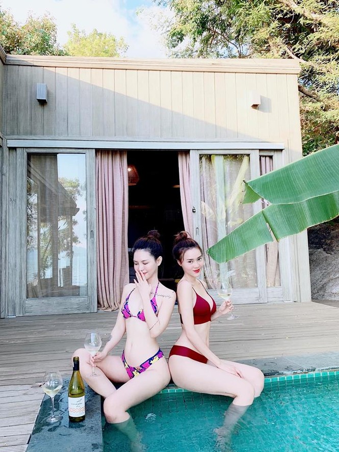 48 tuổi, Hoa hậu Giáng My vẫn tự tin diện bikini ‘đọ dáng’ cùng đàn em - ảnh 4