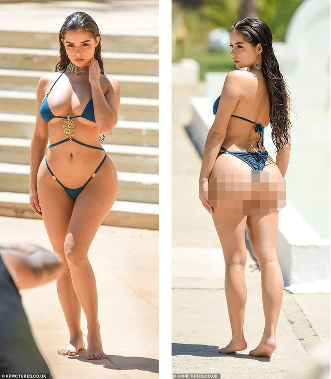 ‘Siêu vòng ba’ nước Anh khoe body đẫy đà với bikini hai mảnh nhỏ xíu - ảnh 6