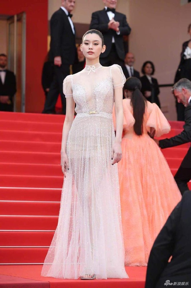 Cùng diện đồ xuyên thấu, mỹ nhân Tân Cương bị nhầm là Ngọc Trinh ở Cannes - ảnh 11