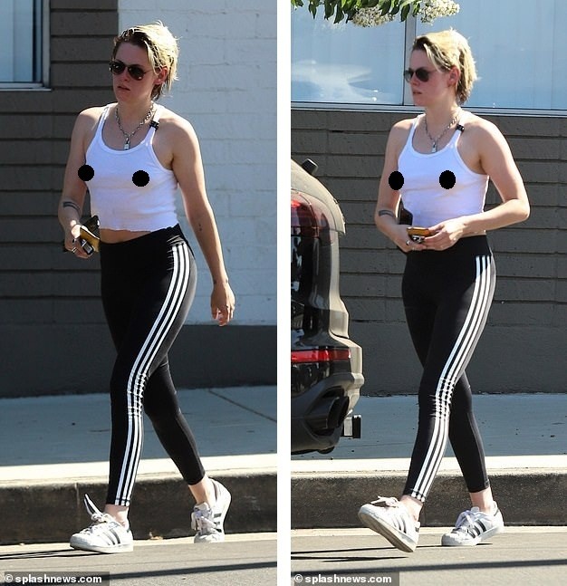 Sao 'Chạng vạng' Kristen Stewart ‘quên’ nội y một mình trên phố - ảnh 5