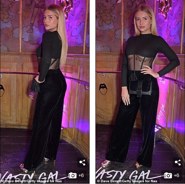 ‘Đỏ mặt’ với áo xuyên thấu lộ vòng một không nội y của Lottie Moss - ảnh 2
