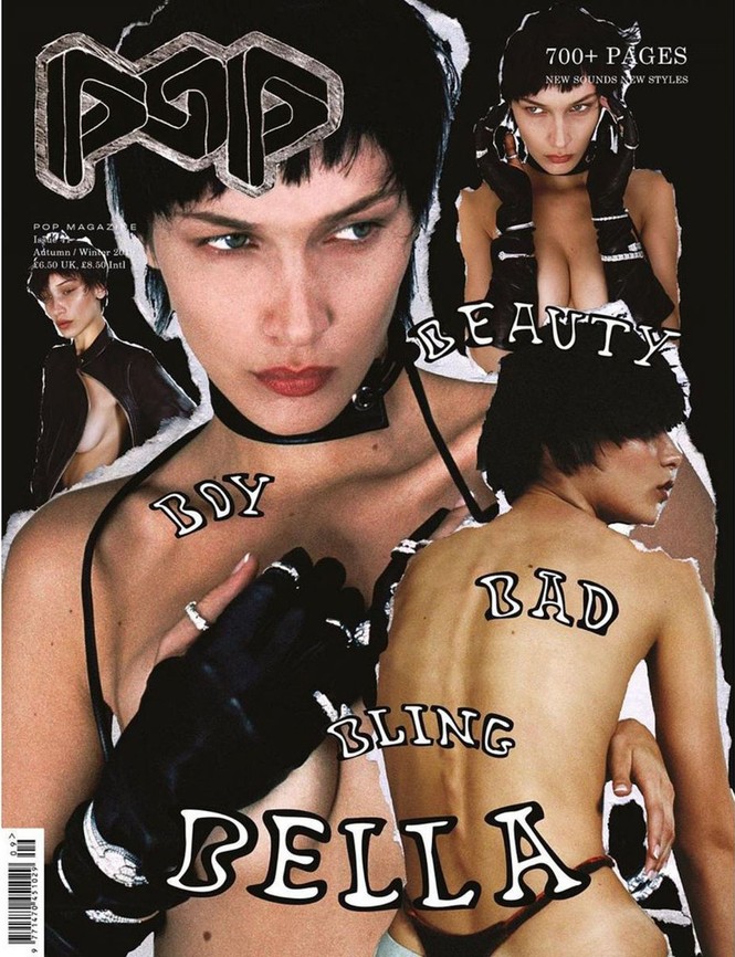 ‘Nóng mặt’ Bella Hadid phanh áo lộ ngực trần trong hậu trường chụp ảnh - ảnh 5