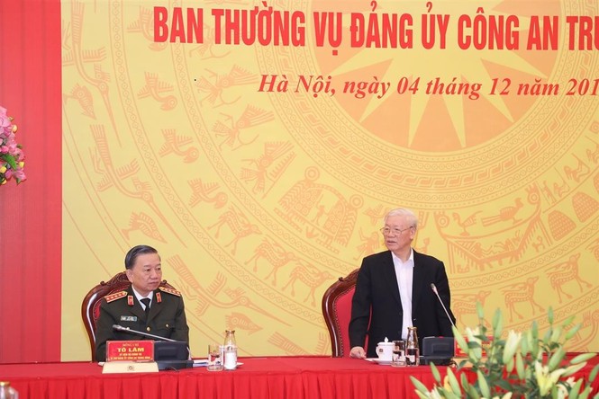 Tổng Bí thư, Chủ tịch nước dự Hội nghị Ban Thường vụ Đảng ủy Công an TƯ - ảnh 1