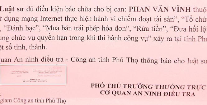 Đường dây đánh bạc nghìn tỷ: Tướng Vĩnh có 2 luật sư bào chữa - ảnh 1