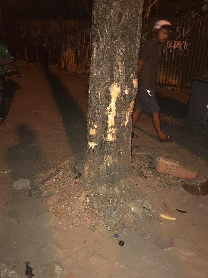 Đôi nam nữ đi xe máy thương vong sau cú đâm trực diện gốc ven đường Hà Nội - ảnh 1