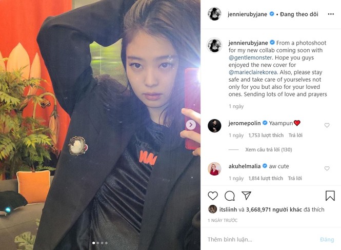 Bận rộn phủ sóng 6 bìa tạp chí, Jennie không quên dặn dò fans giữa mùa dịch - ảnh 1