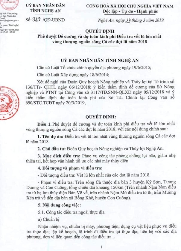 Điều tra vết lũ trên thượng nguồn sông Cả - ảnh 1