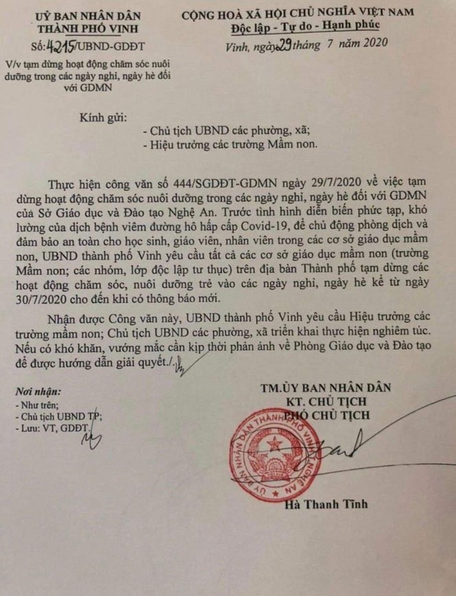 Dư luận Nghệ An xôn xao quyết định tạm dừng trông giữ trẻ là vội vàng - ảnh 1