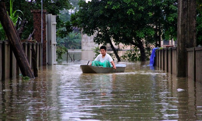 Nước sông Lam dâng cao gây ngập lụt trên diện rộng - ảnh 6