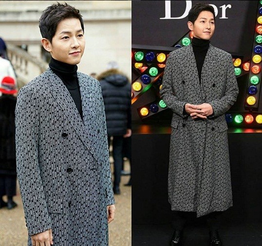 Song Joong Ki quá đẹp trai, cùng vợ Song Hye Kyo đến Pháp xem thời trang - ảnh 14