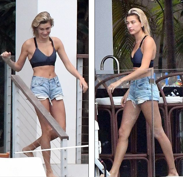 Hailey Baldwin mặc gợi cảm, thân mật bên tình cũ Justin Bieber - ảnh 9