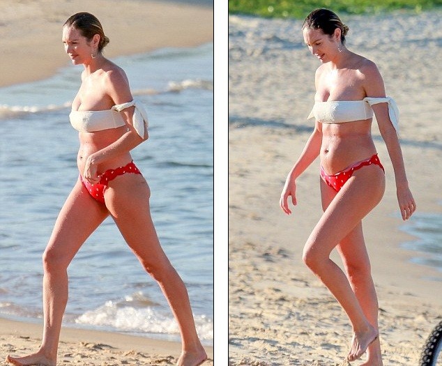 Thiên thần Candice Swanepoel gợi cảm ngỡ ngàng 3 tuần sau sinh - ảnh 1