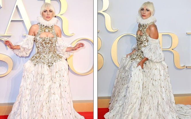 Lady Gaga lộng lẫy như nữ hoàng, hôn chồng Irina Shayk trên thảm đỏ - ảnh 1