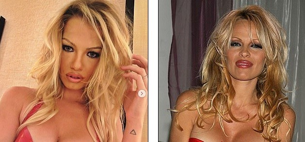 Siêu mẫu áo tắm hóa trang thành biểu tượng gợi cảm Pamela Anderson - ảnh 3