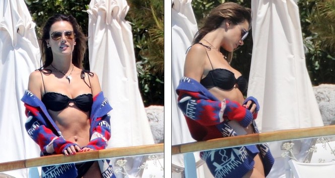 Alessandra Ambrosio diện áo tắm tình tứ bạn trai ở Cannes - ảnh 4