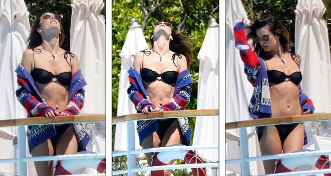 Alessandra Ambrosio diện áo tắm tình tứ bạn trai ở Cannes - ảnh 5