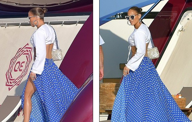 Jennifer Lopez khoe eo thon, nóng bỏng với váy xẻ cao hết cỡ - ảnh 3