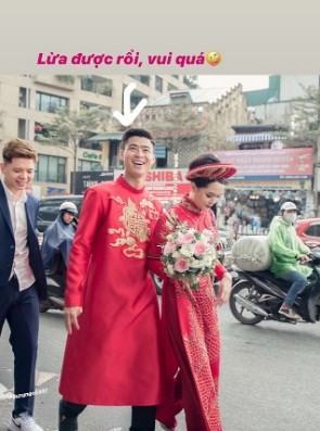 Xuân Trường bất ngờ có mặt trong lễ ăn hỏi của Duy Mạnh-Quỳnh Anh - ảnh 6