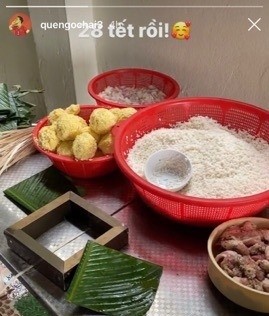 Quế Ngọc Hải, Văn Toàn và cầu thủ Việt gói bánh chưng bên gia đình - ảnh 7