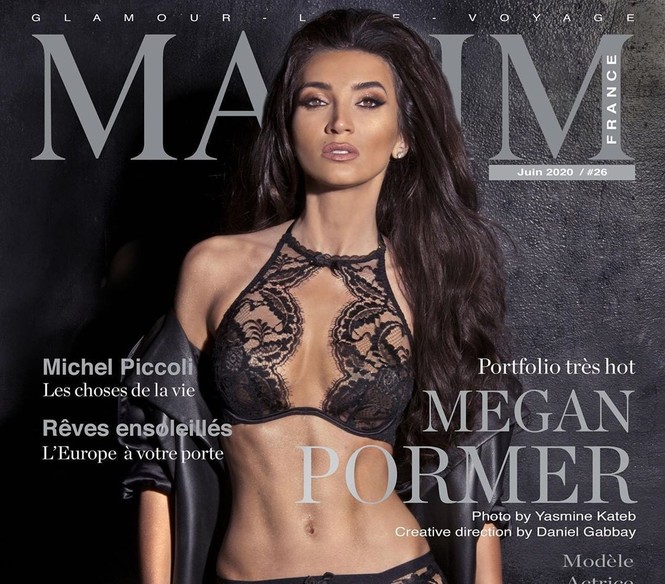  Người đẹp 9x Megan Pormer hững hờ che ngực trần trên bìa Maxim - ảnh 2