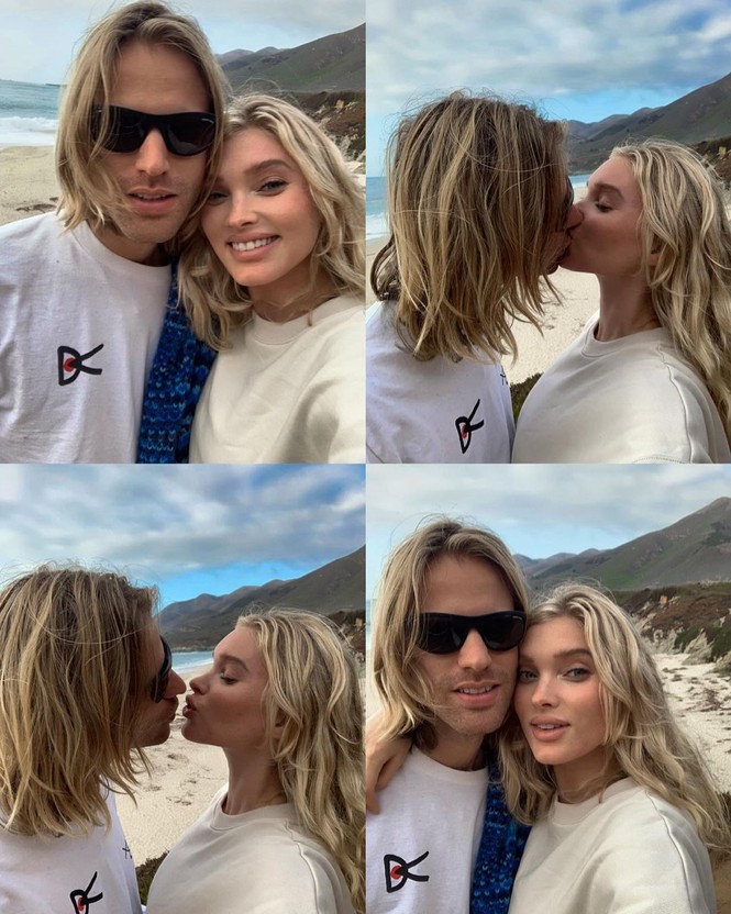 Thiên thần nội y Elsa Hosk mặc bikini khoe bụng bầu ở biển - ảnh 9