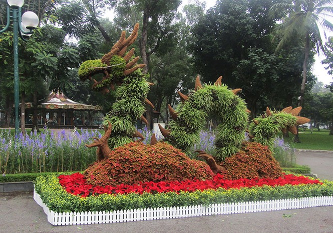 công viên, trang trí, cây tết, thống nhất, hà nội, cây xanh, tết, - ảnh 3