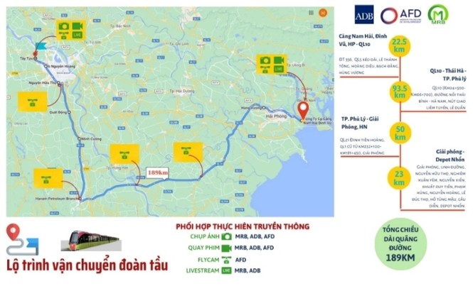 Đoàn tàu đầu tiên tuyến đường sắt đô thị số 3 đã về khu đề-pô Nhổn - ảnh 8