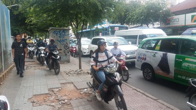 vỉa hè, TPHCM, hư hỏng, Sở GTVT TPHCM, trung tâm TPHCM, - ảnh 6