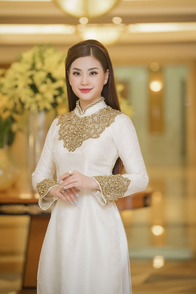 Dàn Hoa hậu, Á hậu duyên dáng với áo dài ở họp báo HHVN 2018 - ảnh 8