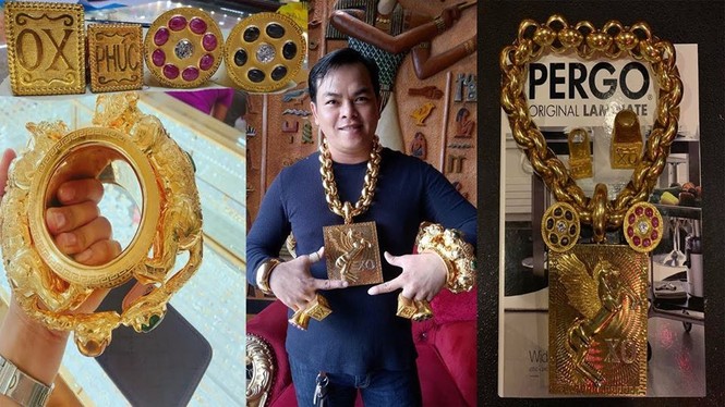 Phúc XO thừa nhận số vàng đeo trên người đều là giả - ảnh 1