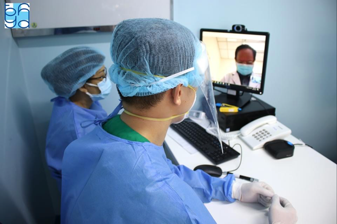 Bệnh viện hiến kế mô hình giảm nguy cơ lây nhiễm bệnh Covid-19 cho nhân viên y tế - ảnh 9