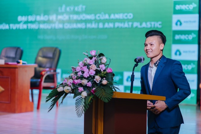 Tuyển thủ Quang Hải trở thành Đại sứ bảo vệ môi trường của AnEco - ảnh 1