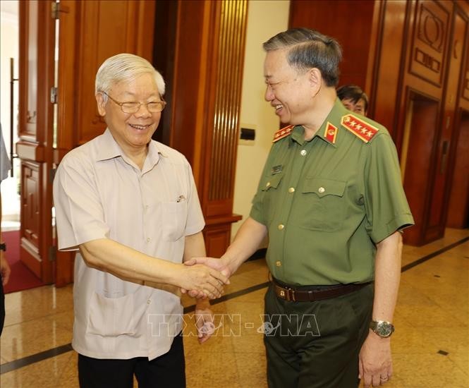 Tổng Bí thư, Chủ tịch nước chủ trì buổi làm việc với Thường vụ Đảng ủy Công an Trung ương - ảnh 1