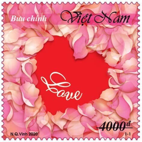 Phát hành tem tình yêu có mùi hương hoa hồng nhân dịp Valentine - ảnh 1