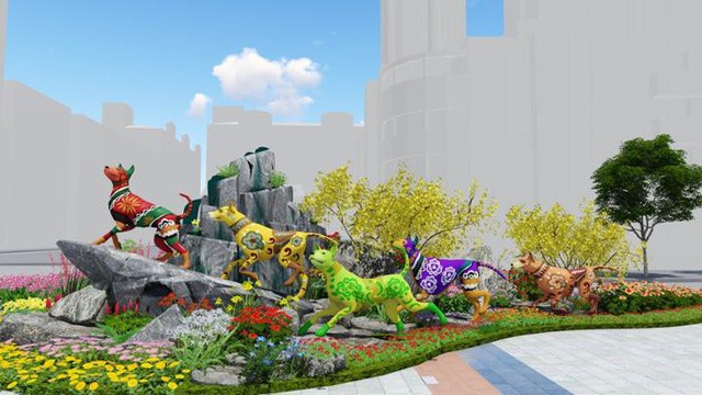 Linh vật đường hoa Nguyễn Huệ 2018 lấy cảm hứng từ chó Phú Quốc - ảnh 2
