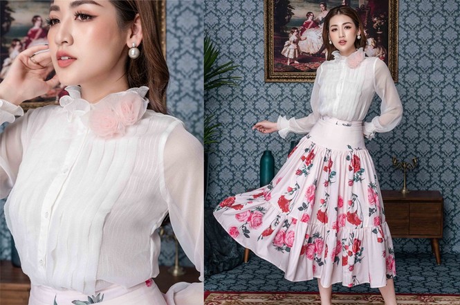 “Gái một con” Tú Anh khoe chân dài dáng chuẩn trong những bộ váy hoa hồng - ảnh 3