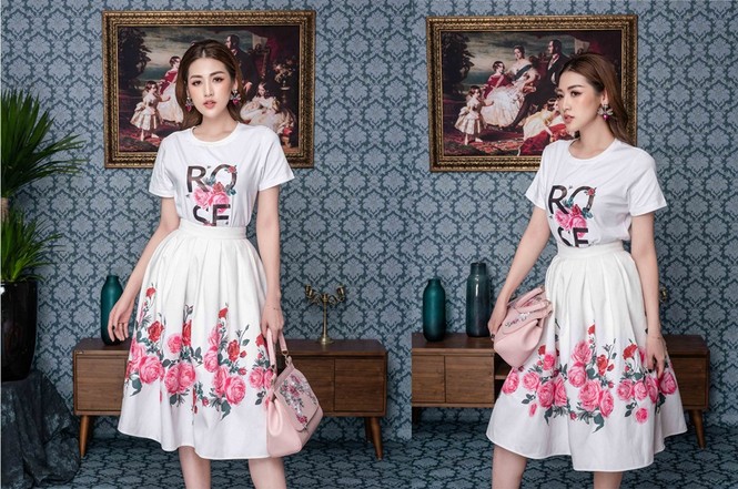 “Gái một con” Tú Anh khoe chân dài dáng chuẩn trong những bộ váy hoa hồng - ảnh 6