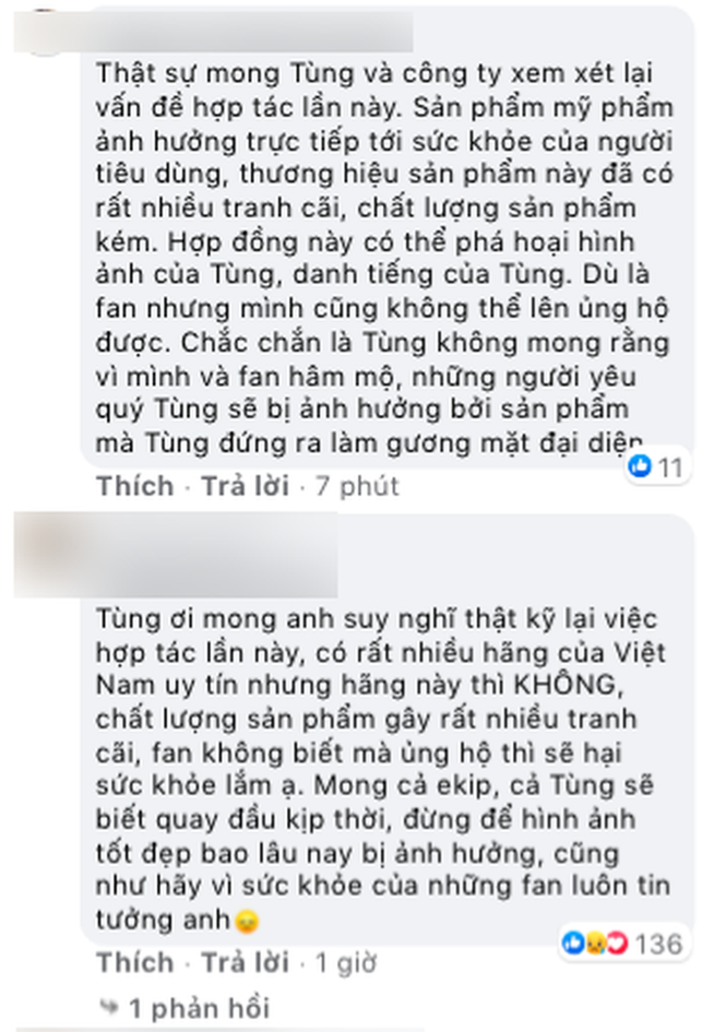 Bị phản ứng gay gắt, Sơn Tùng lên tiếng việc đại diện thương hiệu gây tranh cãi - ảnh 2