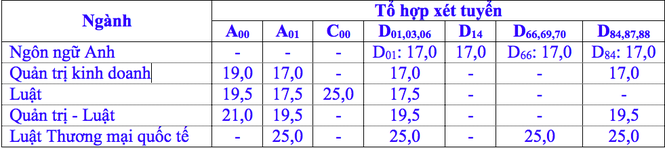 Trường ĐH Luật TP. HCM công bố điểm sàn 2020 - ảnh 1