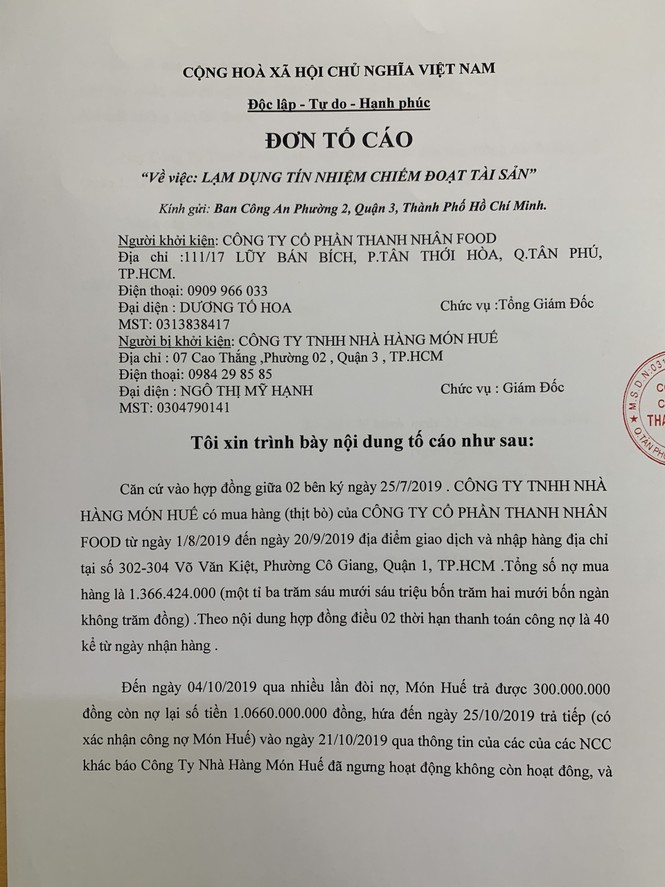Đóng cửa hàng loạt, nhà hàng Món Huế bị 'tố' chiếm đoạt tài sản - ảnh 3