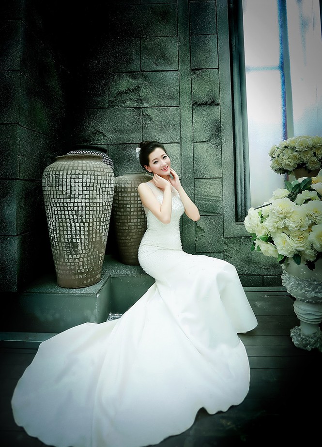 Ngắm thí sinh iMiss Thăng Long diện áo cưới tinh khôi - ảnh 18