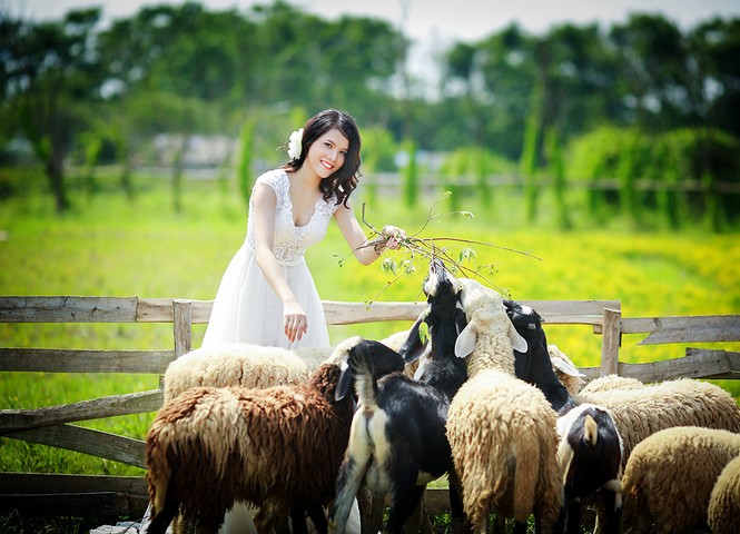 Ngắm thí sinh iMiss Thăng Long diện áo cưới tinh khôi - ảnh 3