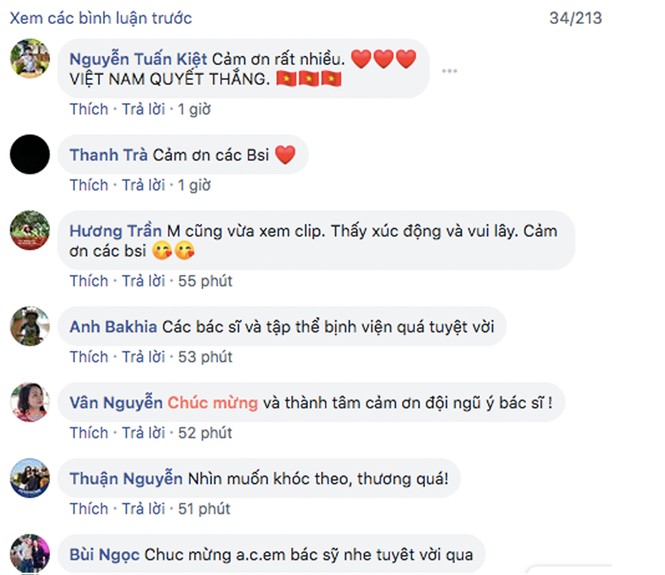 Cộng đồng mạng xúc động cảnh bác sĩ ôm nhau khóc chia sẻ kết quả âm tính - ảnh 1