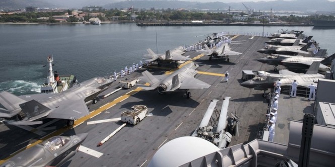 Tàu Mỹ mang nhiều tiêm kích F-35 vào biển Đông tập trận - ảnh 2