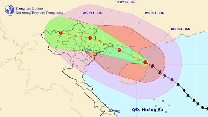Bão giật cấp 13-14 hướng vào Móng Cái - ảnh 1